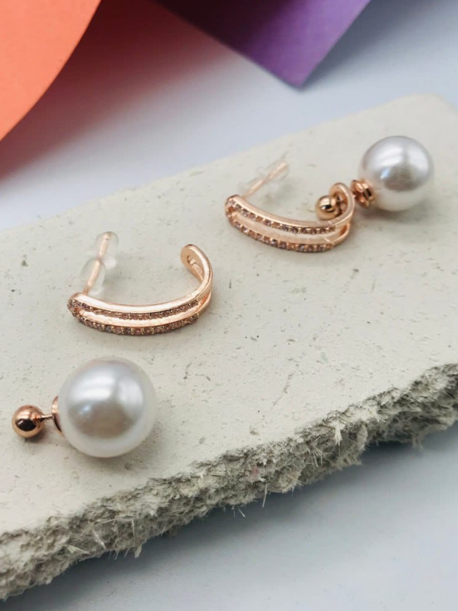 White pearl hoop earrings | Pearl hoops, Pearl hoop earrings, Hoop earrings